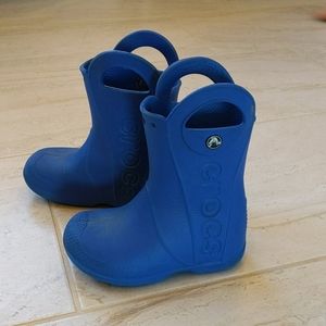 Blue Crocs Rain Boots Size 10